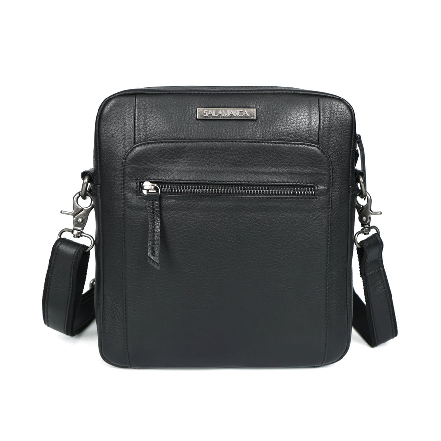 Sacoche bandoulière en cuir noir